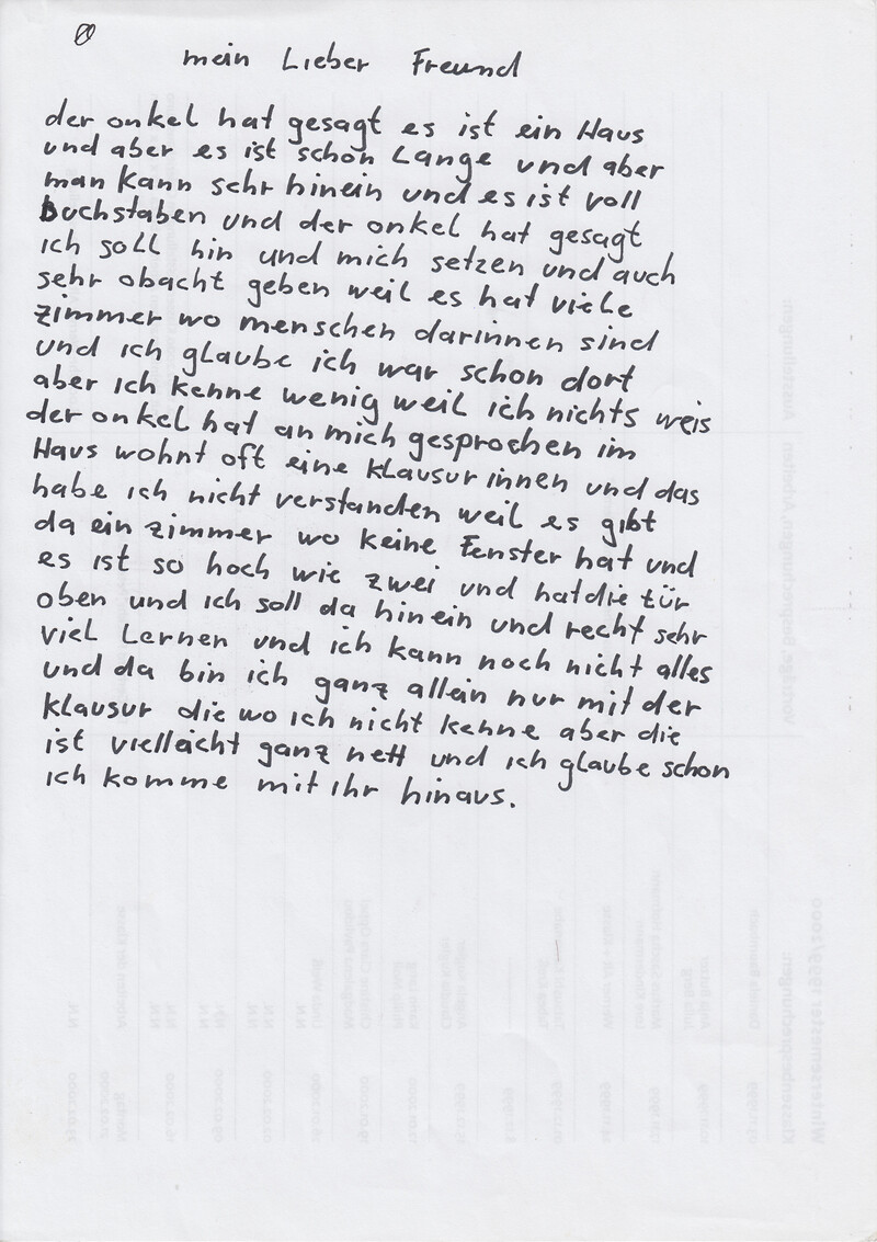 Hülle 4 – Brief 1